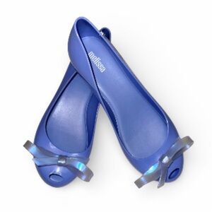 Melissa Ultragirl Bow III Blue Ballet Flats Size 7 Melflex Brazil spring
